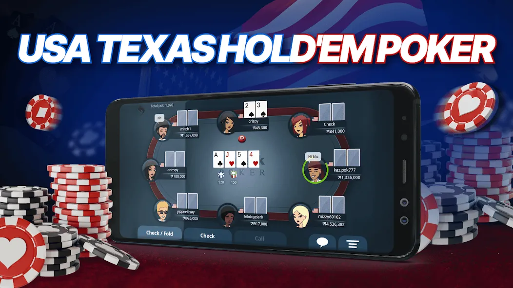 Appeak Poker – Texas Holdem (Аппик покер)  [МОД Unlimited Money] Screenshot 1