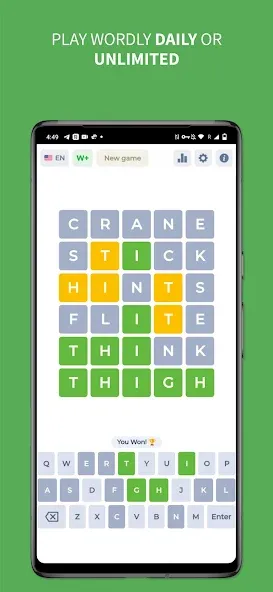 Wordly - Daily Word Game  [МОД Unlimited Money] Screenshot 1