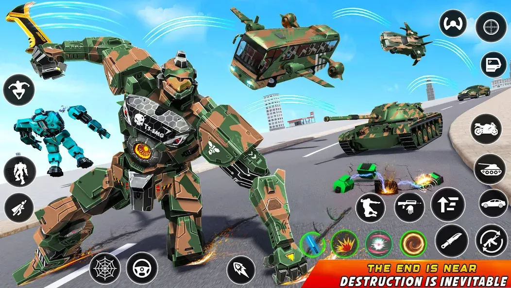 Army Bus Robot Car Game 3d  [МОД Все открыто] Screenshot 1