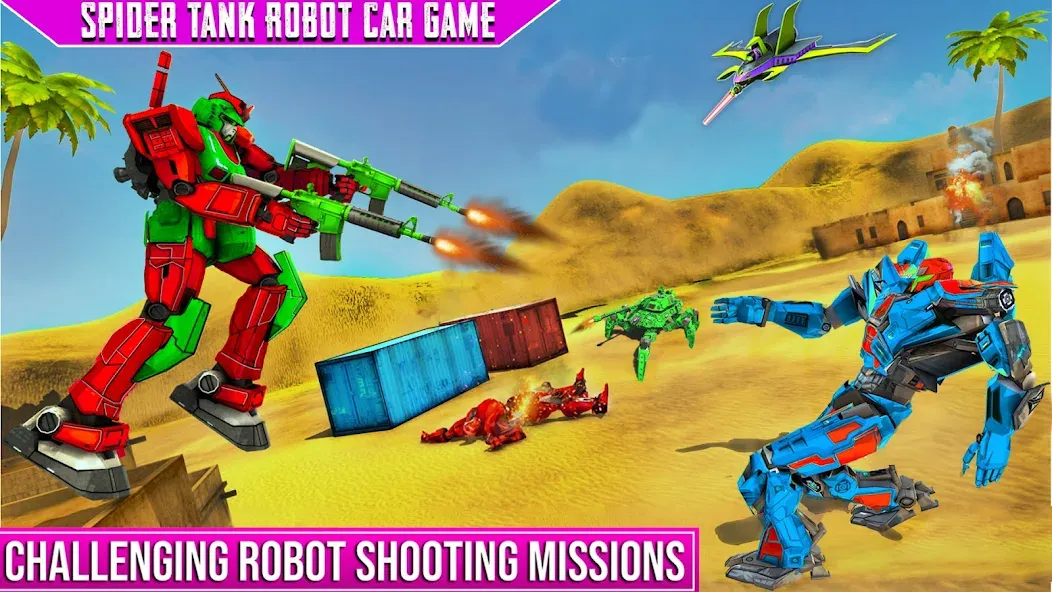 Spider Mech Wars - Robot Game  [МОД Бесконечные монеты] Screenshot 4