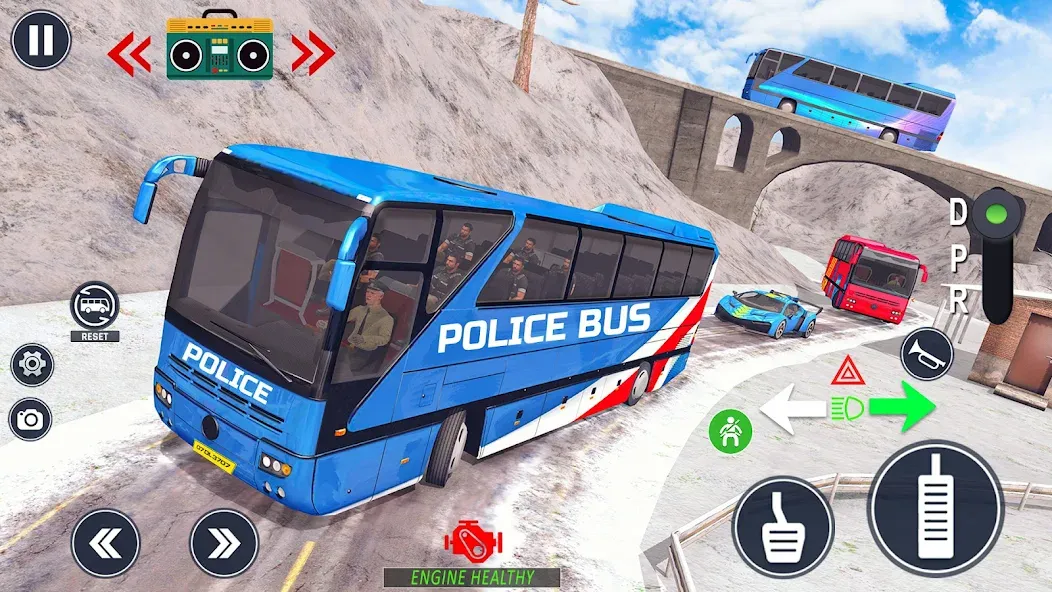 Police Bus Simulator Bus Games  [МОД Unlocked] Screenshot 5