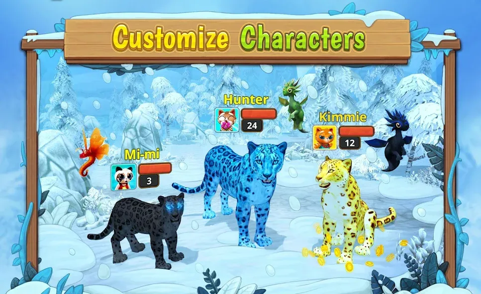 Snow Leopard Family Sim Online  [МОД Много денег] Screenshot 2