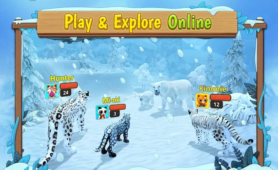 Snow Leopard Family Sim Online  [МОД Много денег] Screenshot 3