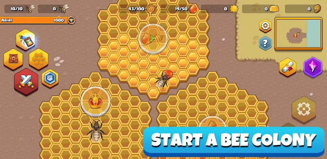 Pocket Bees: Colony Simulator (Покет Биз)  [МОД Unlimited Money] Screenshot 1