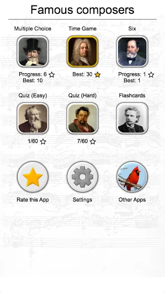 Famous Composers Portrait Quiz  [МОД Бесконечные монеты] Screenshot 3