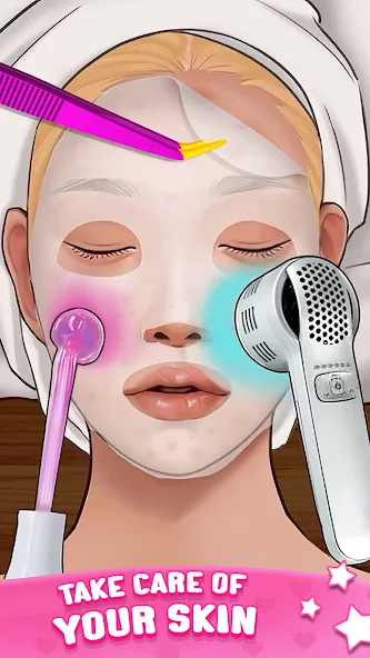 ASMR Doctor Game: Makeup Salon (АСМР автономная сенсорная меридиональная реакция)  [МОД Много денег] Screenshot 4