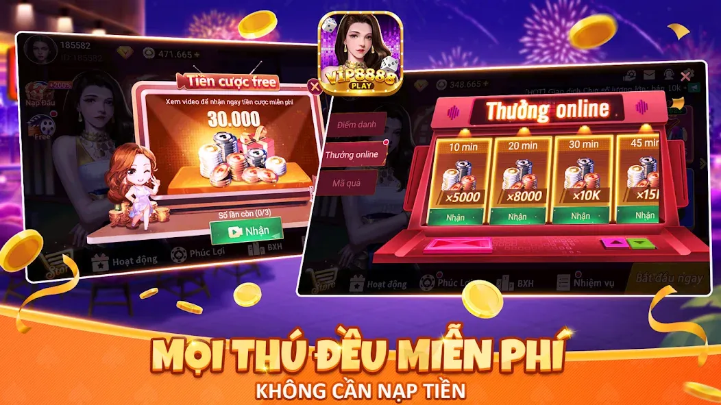 VIP8888 Play - Sòng Bạc ONLINE (ВИП8888 Плей)  [МОД Все открыто] Screenshot 2