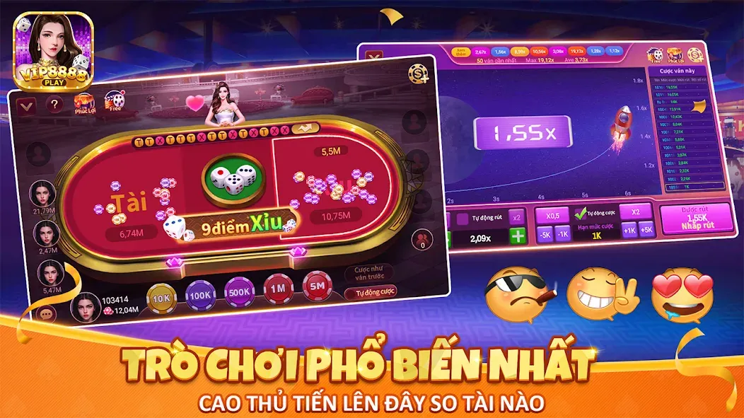 VIP8888 Play - Sòng Bạc ONLINE (ВИП8888 Плей)  [МОД Все открыто] Screenshot 3