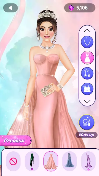 Dress Up Fashion: Makeup Games  [МОД Бесконечные деньги] Screenshot 5