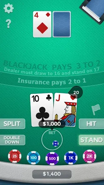 Blackjack 21  [МОД Все открыто] Screenshot 5