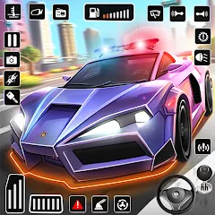 Взломанная Police Car Kids Driving Game (Кидс Полис Геймс)  [МОД Много монет] - полная версия apk на Андроид