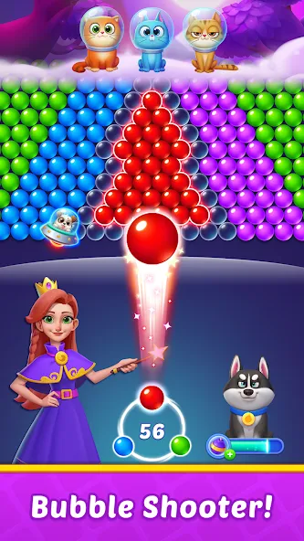 Bubble Shooter Kingdom  [МОД Unlimited Money] Screenshot 2