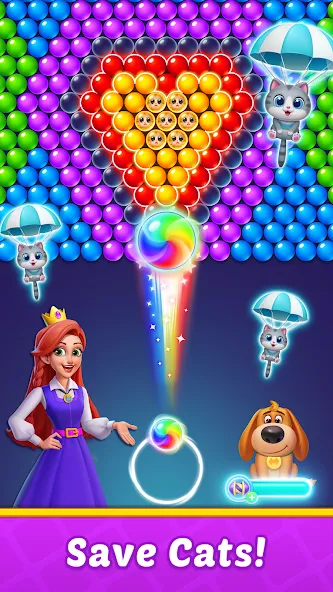 Bubble Shooter Kingdom  [МОД Unlimited Money] Screenshot 4