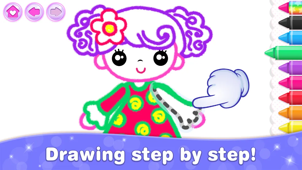 Bini Game Drawing for kids app (Бини)  [МОД Много монет] Screenshot 3