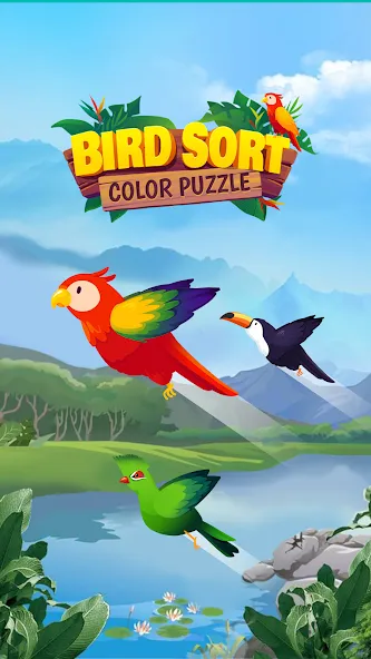 Bird Sort - Color Puzzle  [МОД Бесконечные монеты] Screenshot 5