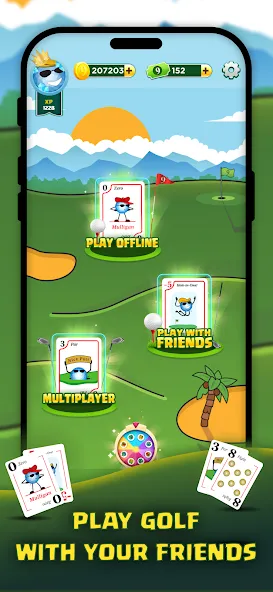 Play Nine: Golf Card Game (Плей Найн)  [МОД Все открыто] Screenshot 1