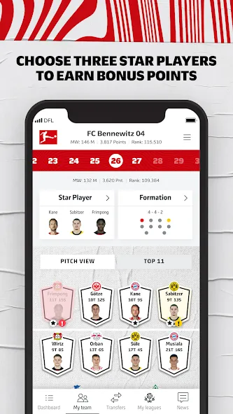 Bundesliga Fantasy Manager (Бундеслига Фэнтези Менеджер)  [МОД Меню] Screenshot 3