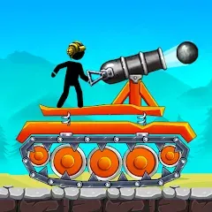 Скачать взломанную The Tank: Stick pocket hill (Зе Тенк)  [МОД Много монет] - последняя версия apk на Андроид