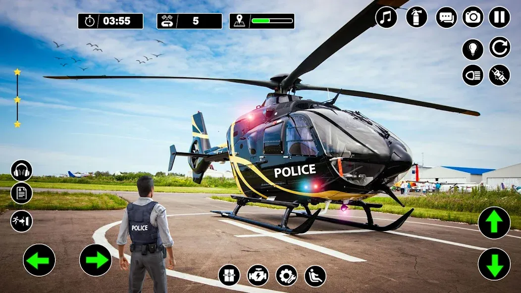 Police Helicopter Chase Game  [МОД Unlimited Money] Screenshot 1