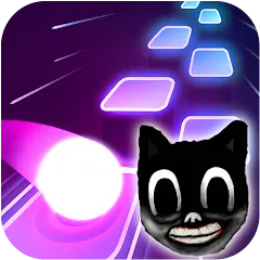 Взломанная Cartoon cat - Hop tiles rush (Картун кэт)  [МОД Menu] - стабильная версия apk на Андроид