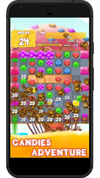 Candy 2024-Candy Match 3 Game (Кэнди 2023)  [МОД Бесконечные монеты] Screenshot 1