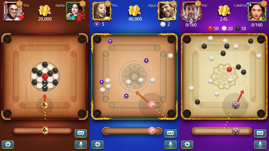 Carrom Meta-Board Disc Game (Карром Мета)  [МОД Unlimited Money] Screenshot 1