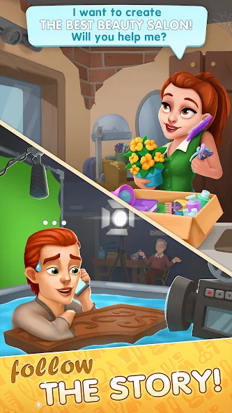 Beauty Tycoon: Hair Salon Game (Бьюти Тайкун)  [МОД Меню] Screenshot 1