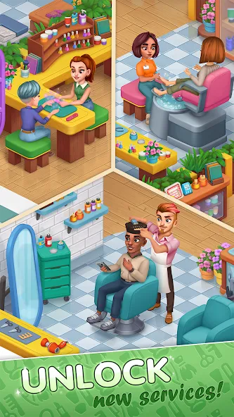 Beauty Tycoon: Hair Salon Game (Бьюти Тайкун)  [МОД Меню] Screenshot 3