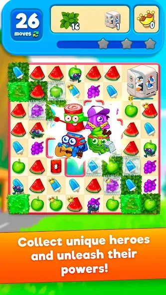 Sugar Heroes - match 3 game  [МОД Много денег] Screenshot 2