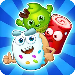 Взломанная Sugar Heroes - match 3 game  [МОД Много денег] - полная версия apk на Андроид