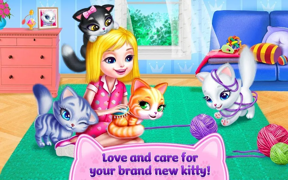 Kitty Love - My Fluffy Pet  [МОД Бесконечные монеты] Screenshot 5