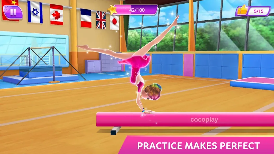 Gymnastics Superstar Star Girl  [МОД Бесконечные монеты] Screenshot 4