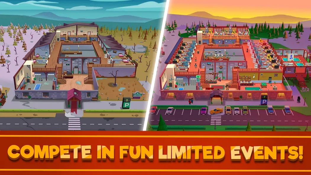 Hotel Empire Tycoon－Idle Game  [МОД Все открыто] Screenshot 3