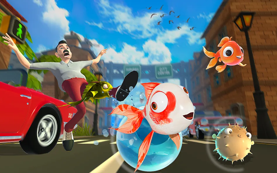 Piranha Escape Hungry Fish.io  [МОД Бесконечные деньги] Screenshot 1