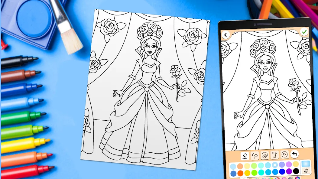 Coloring for girls and women  [МОД Бесконечные монеты] Screenshot 5