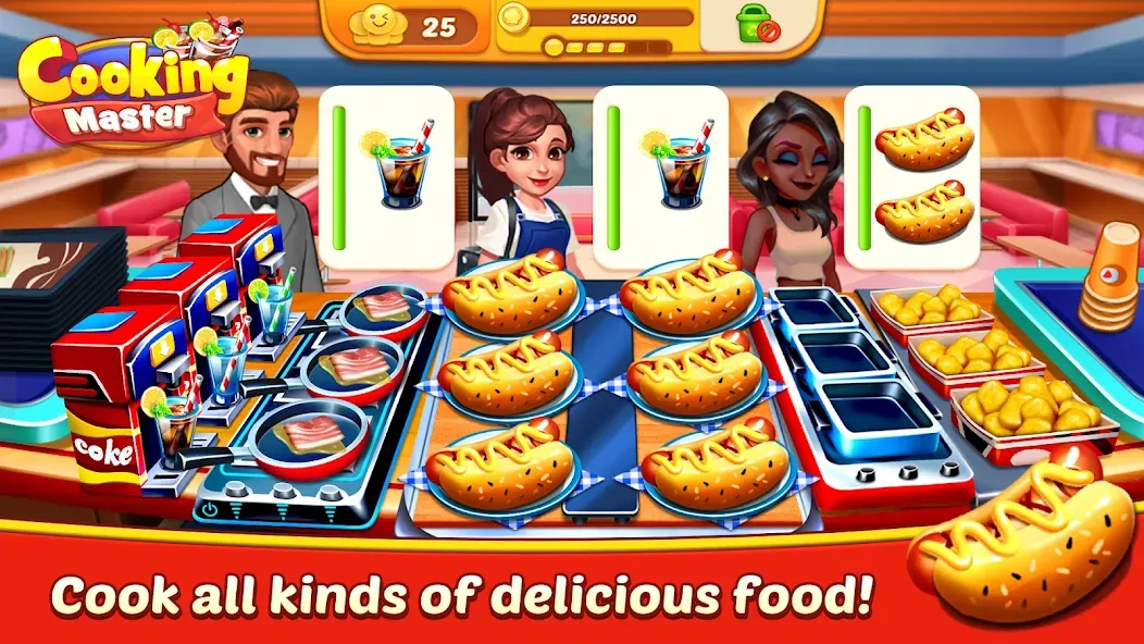 Cooking Master:Restaurant Game (Кукинг Мастер)  [МОД Бесконечные деньги] Screenshot 2