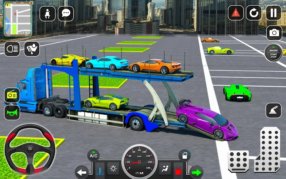 Trailer Truck Car Transport 3D  [МОД Unlimited Money] Screenshot 3