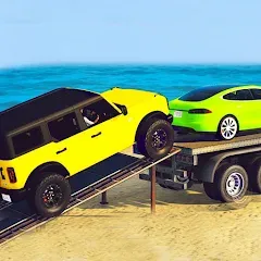 Взлом Trailer Truck Car Transport 3D  [МОД Unlimited Money] - последняя версия apk на Андроид