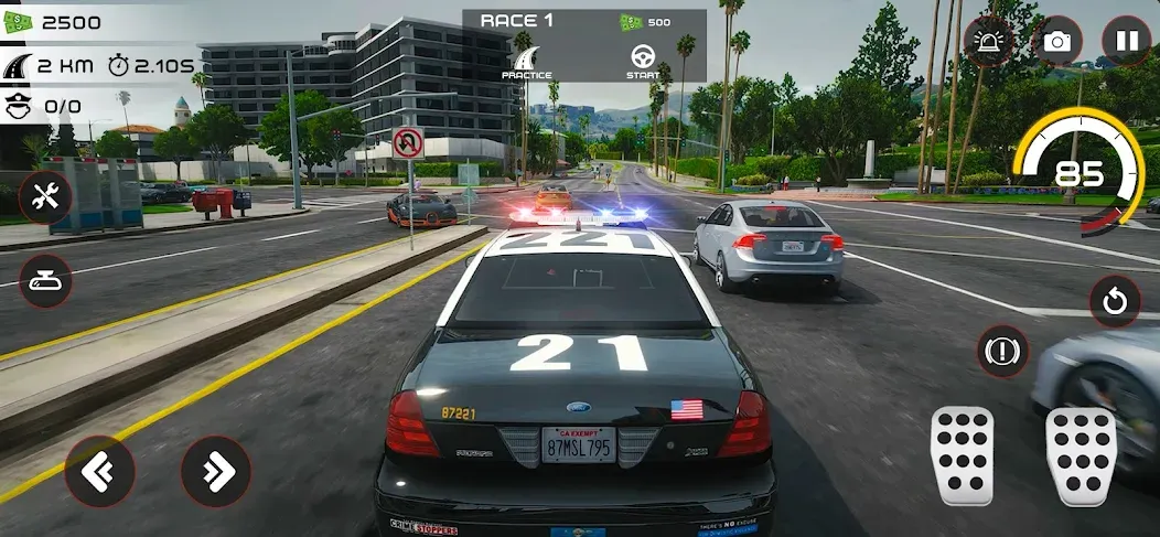 Highway Police Chase Simulator  [МОД Unlocked] Screenshot 1