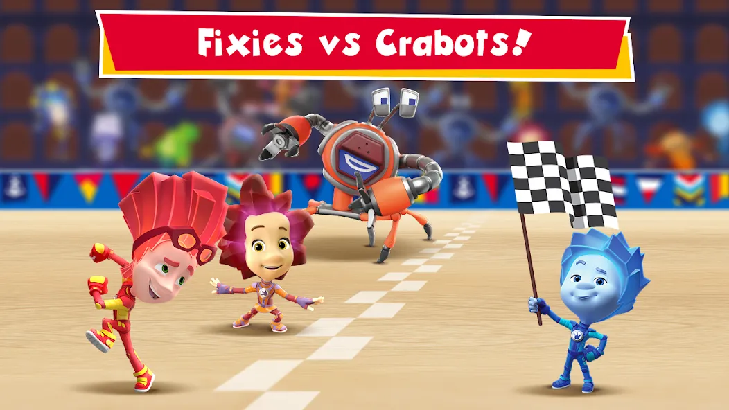 Fixies vs Crabots: Cool Game!  [МОД Бесконечные монеты] Screenshot 1