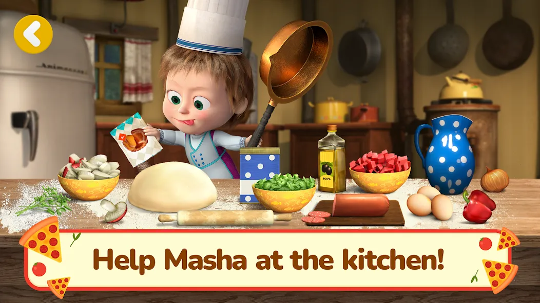 Masha and the Bear Pizza Maker  [МОД Бесконечные монеты] Screenshot 1