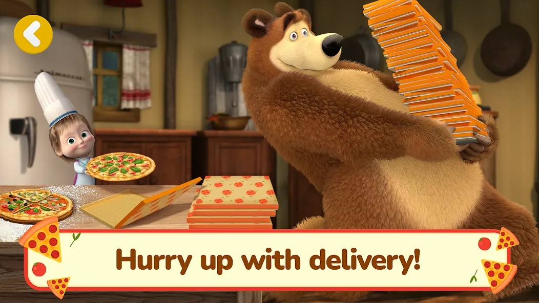 Masha and the Bear Pizza Maker  [МОД Бесконечные монеты] Screenshot 4