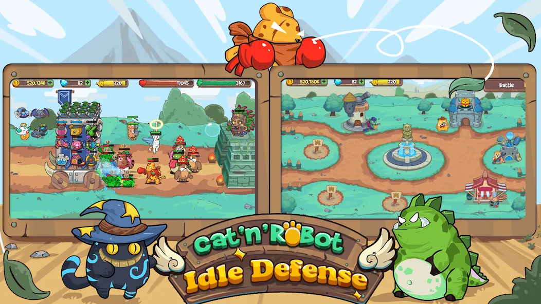 CatnRobot Idle TD: Battle Cat (КэтТауэр Айдл ТД)  [МОД Бесконечные деньги] Screenshot 2