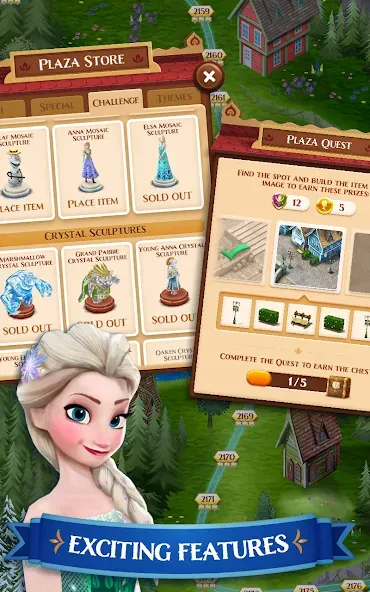 Disney Frozen Free Fall Games  [МОД Бесконечные деньги] Screenshot 2