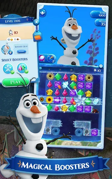 Disney Frozen Free Fall Games  [МОД Бесконечные деньги] Screenshot 5