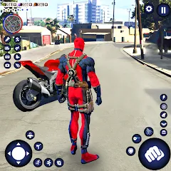 Взломанная Miami Rope Hero Spider Game 2  [МОД Много монет] - стабильная версия apk на Андроид