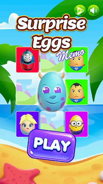 Surprise Eggs Memory (Сюрприз Яйца Мемо)  [МОД Unlimited Money] Screenshot 1