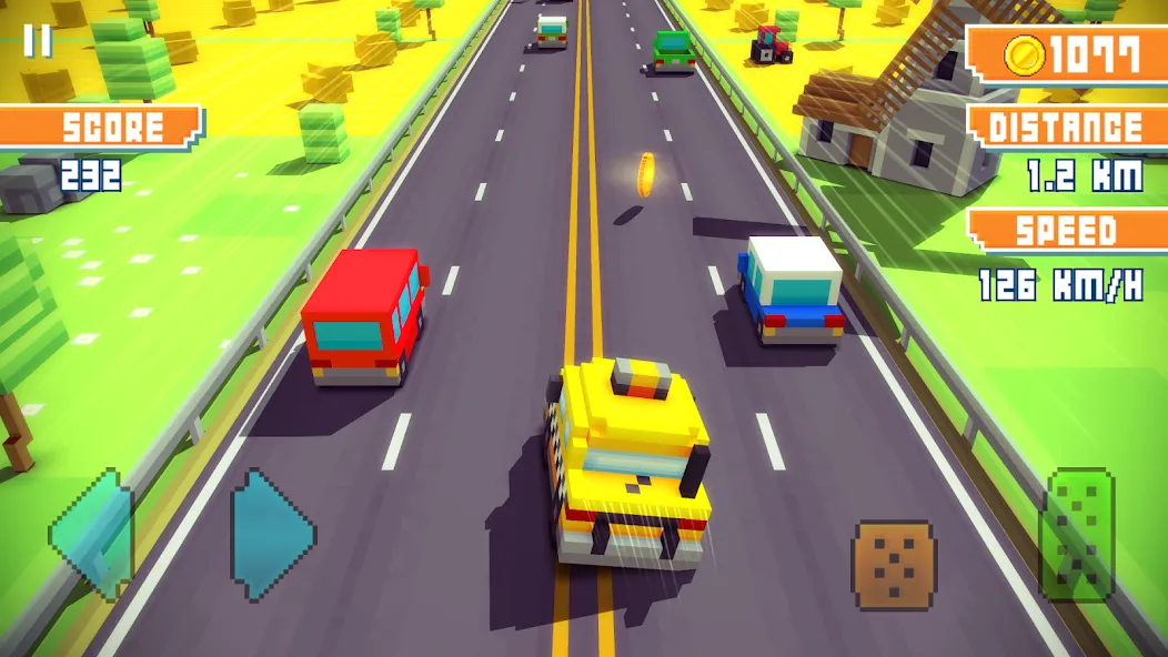 Blocky Highway: Traffic Racing (Блоки Хайвей)  [МОД Unlocked] Screenshot 5