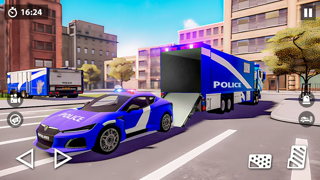 US Police Car Transporter Game (Полицейский транспорт игры)  [МОД Все открыто] Screenshot 3