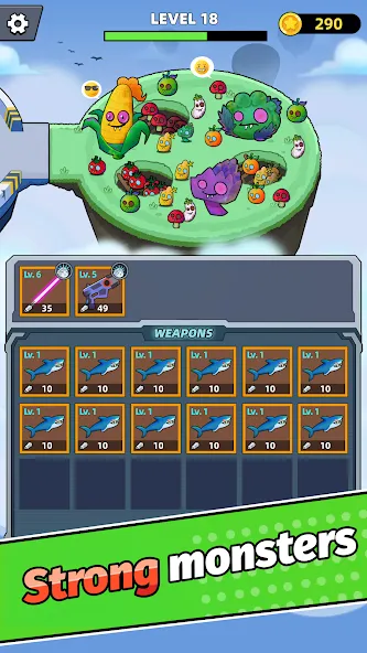 Merge Weapons：Air Island TD  [МОД Бесконечные деньги] Screenshot 3